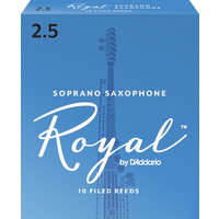 Royal by D'Addario Soprano Sax Reeds, Strength 2.5, 10-pack