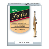 La Voz Soprano Saxophone Reeds, Medium Soft, 10 Pack