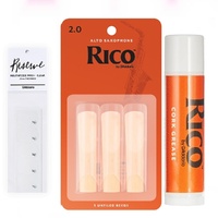 D'Addario Rico Alto Saxophone Reeds Accessories Bundle - 2.0