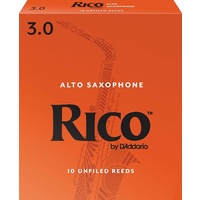 Rico 10 x Alto Sax Reeds, Strength 3.0, 10-pack Alto Saxophone RJA1030