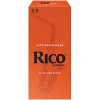 Rico by D'Addario Alto Sax Reeds, Strength 2.5, 25-pack
