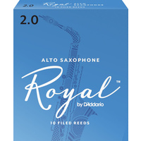 Royal by D'Addario Alto Sax Reeds, Strength 2, 10-pack