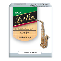 La Voz Alto Saxophone Reeds, Medium Soft, 10 Pack