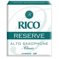Rico Reserve Classic Alto Saxophone Reeds, Strength 3.5 10-pack