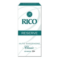 Rico Reserve Classic Alto Saxophone Reeds, Strength 3.0+  25-pack 25 Reeds 