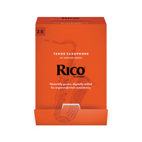 Rico by D'Addario Tenor Saxophone Reeds, Strength 2.5, 50-pack