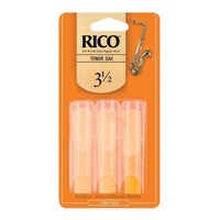3 Reeds Rico Tenor Saxophone Reeds Strength 3.5 , Made in USA