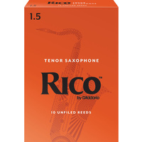 Rico by D'Addario Tenor Sax Reeds, Strength 1.5, 10-pack