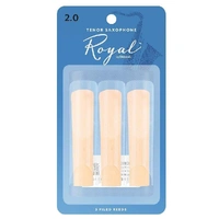 Rico Royal by D'Addario Woodwinds Tenor Saxophone  Reeds, Strength 2.0,   3-pack