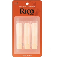 Rico by D'Addario Baritone Sax Reeds, Strength 2, 3-pack