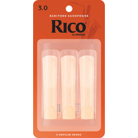 Rico by D'Addario Baritone Sax Reeds, Strength 3, 3-pack