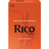 Rico by D'Addario Baritone Sax Reeds, Strength 1.5, 10-pack