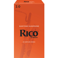 Rico by D'Addario Baritone Sax Reeds, Strength 2, 25-pack