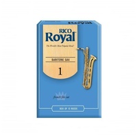Rico Royal Baritone Saxophone Reeds Strength 1.0 , RLB1010 10-Pack 