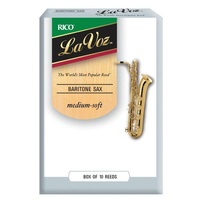 Rico La Voz Baritone Saxophone Reeds Strength Medium Soft 10-pack Bari Sax Reeds