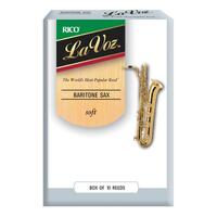 D'addario La Voz RLC10SF Baritone Saxophone Reeds Strength Soft Box of 10
