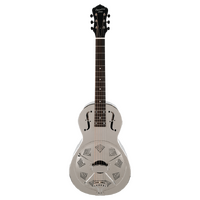 Recording King Nickel Parlor Resonator   Guitar - Bell Brass Body