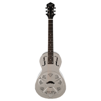 Recording King Nickel Parlor Resonator   Guitar - Bell Brass Body