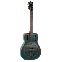 Recording King Swamp Dog Style-O Resonator Guitar - Bell Brass Body