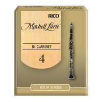 Mitchell Lurie Bb Clarinet Reeds, Strength 4.0, 10 Pack