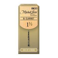 Mitchell Lurie Premium Bb Clarinet Reeds, Strength 1.5, 5 Pack