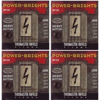 Thomastik-Infeld Power-Brights Electric Guitar Strings 9-46  - 4 Sets