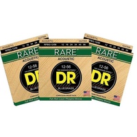 3 sets DR Strings RPM-12 Light RARE Phosphor Bronze Acoustic Strings 12 - 54