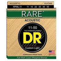 DR Strings RPML-11 Custom Light RARE Phosphor Bronze Acoustic Strings 11 - 50