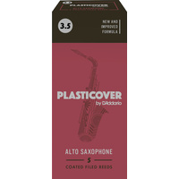 Plasticover by D'Addario Alto Sax Reeds, Strength 3.5, 5-pack