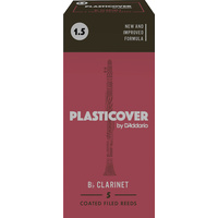 Plasticover by D'Addario Bb Clarinet Reeds, Strength 1.5, 5-pack