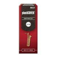 D'addario Rico Plasticover Baritone Saxophone  Reeds, Strength 3.5,   5-pack