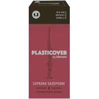 Plasticover by D'Addario Soprano Sax Reeds, Strength 1.5, 5-pack