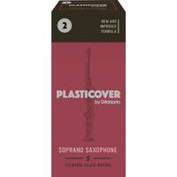 Plasticover by D'Addario Soprano Sax Reeds, Strength 2, 5-pack