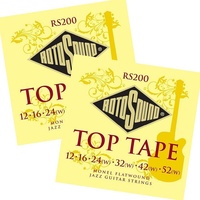 2 sets Rotosound RS200 Top Tape Monel Flatwound Electric Guitar String ( 12-52 )