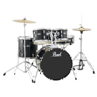 Pearl Roadshow 20" Fusion  Drum Kit w/Cymbals and Hardware - Black