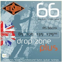 Rotosound RS66LH+ Plus Drop Zone Stainless Electric Bass Guitar Strings 85 - 175