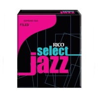 D'addario Rico Select Jazz Soprano Sax Reeds, Filed Strength 4 Soft 10-pack 