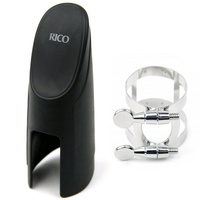Rico Ligature & Cap for Soprano  Saxophone  Mouthpiece  Nickel Plated RSS1N