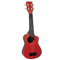 Eddy Finn Beachcomber EF-PSRD Uke Soprano Ukulele with gig bag Red