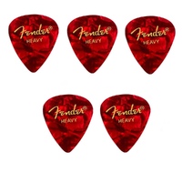 Fender 351 Premium Heavy Celulloid Guitar Picks -  Red Moto - 5 Picks