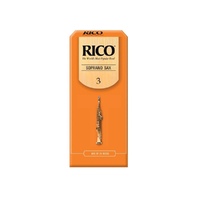 Rico Soprano Saxophone Reeds 25-pack Strength 3, 25 Reeds