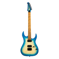Spira S-500-QAB Electric Guitar - Trans Aqua Blue - Quilted Maple Top