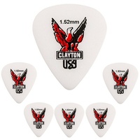 Clayton Acetal Guitar Picks - Standard Shape  1.52mm Gauge , 6 Picks