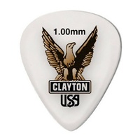 3  x Clayton Acetal Guitar Picks - Standard Shape  1.0mm Gauge S100