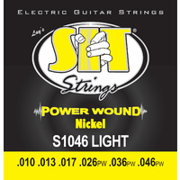 SIT Strings Power Wound Nickel S1046 Electric Guitar Strings Light 10 - 46