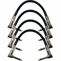 4 cables Strukture S6P48 Dual Right Angle 6" Woven Patch Cable
