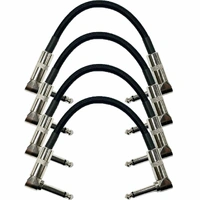 4 cables Strukture S6P48 Dual Right Angle 6" Woven Patch Cable