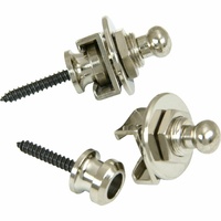 Schaller Guitar Strap Locks and Buttons (Pair) 2 x straplocks Nickel