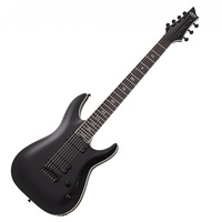 Schecter C-7 SLS Evil Twin Electric Guitar - Satin Black 7-String