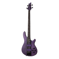 Schecter C-4 GT Electric  Bass Guitar - Satin Trans Purple